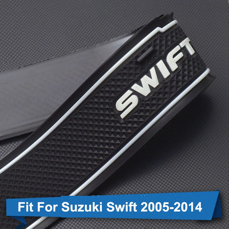 Для Suzuki Swift 2005 до 2014 Противоскользящий коврик для паза двери автомобиля латексный