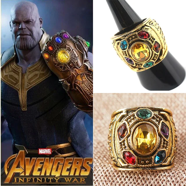Avengers Infinity War Thanos Gauntlet Power Cosplay Alloy Ring Jewelry | Тематическая одежда и униформа