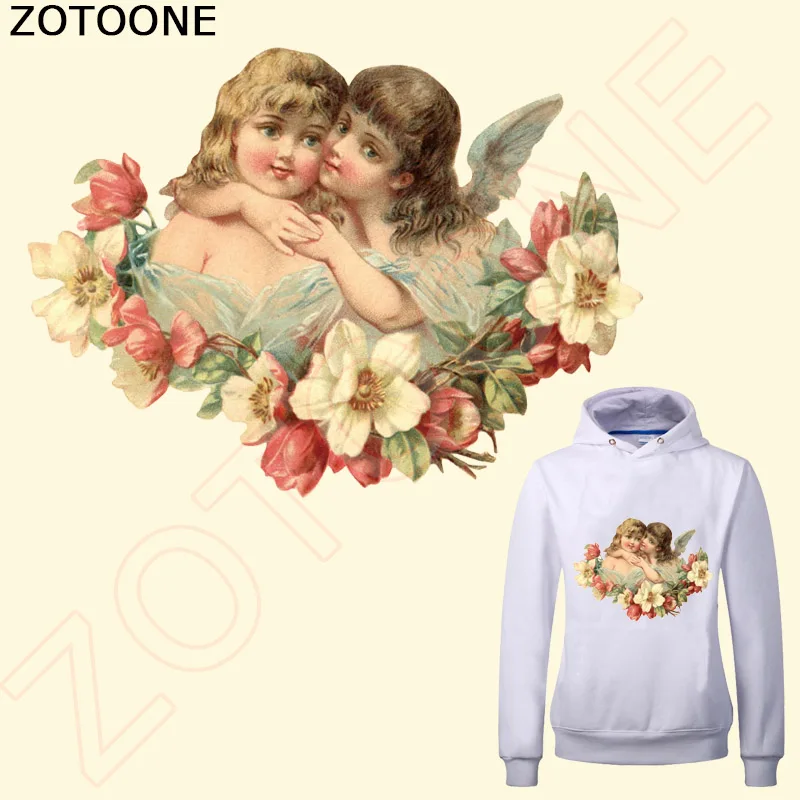 ZOTOONE гладить на цветок ангел патчи для одежды наклейки футболка Переводные
