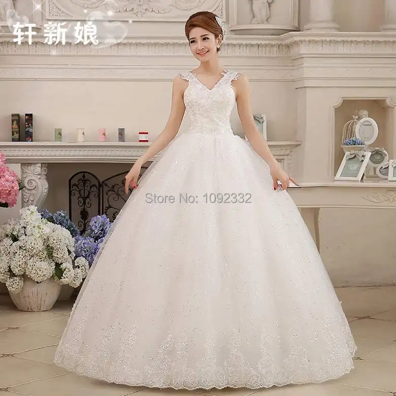 Женское свадебное платье с разрезом V-образным вырезом и двумя плечами | Свадьбы