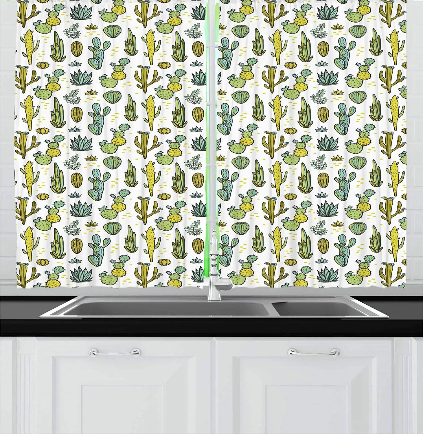 Кактус затемненные занавески ручная рисованная листва узор ботанический