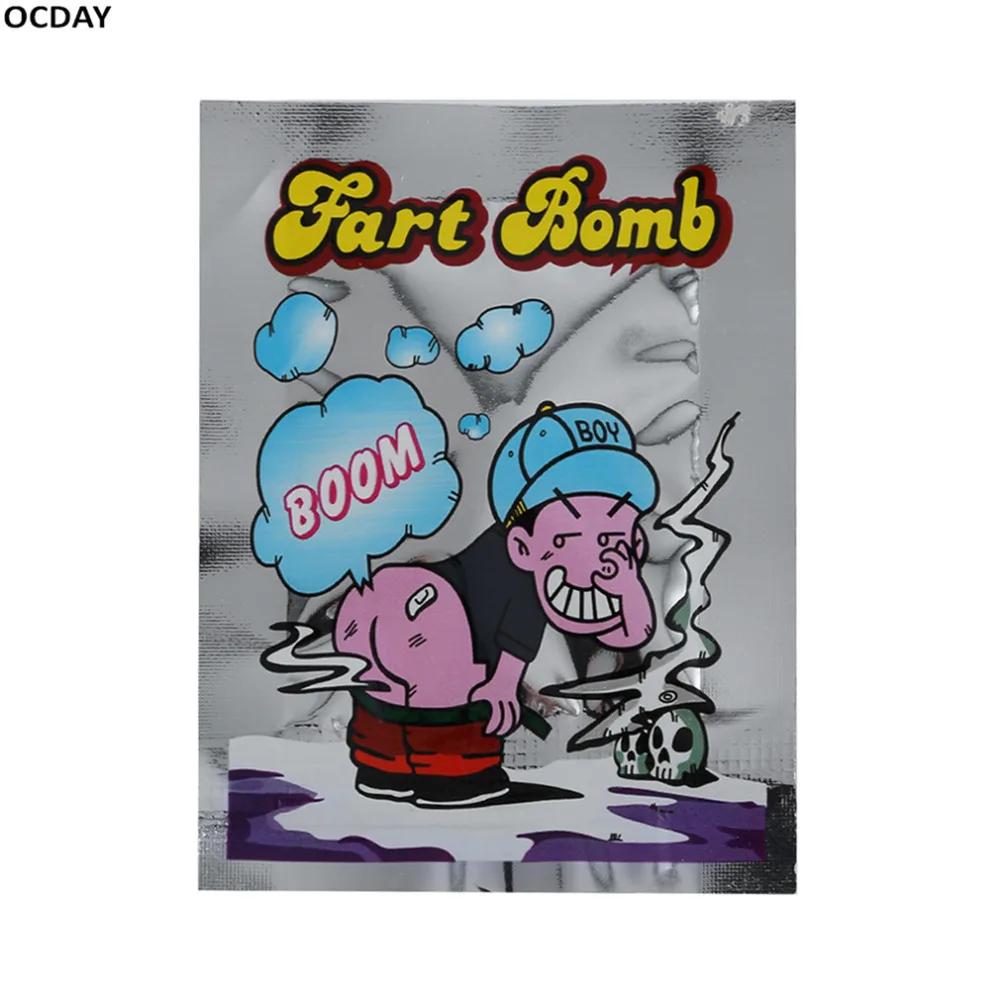 HOT!OCDAY 10 Pieces Smelly Fart Bomb Bag Fool Toy Novelty Prank Someone Stink Exploding Mini Practical Joke New Sale