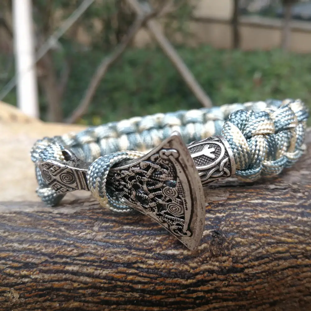Paracord браслеты из Руна викингов Браслет молот Тора мьельнир амулет скандинавский