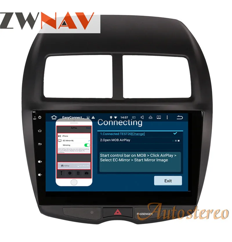 10,2 дюймов и 8 дюймов Android 7,1 автомобильный dvd-плеер gps навигация для Мицубиси ASX RVR Outlander Sport 2010