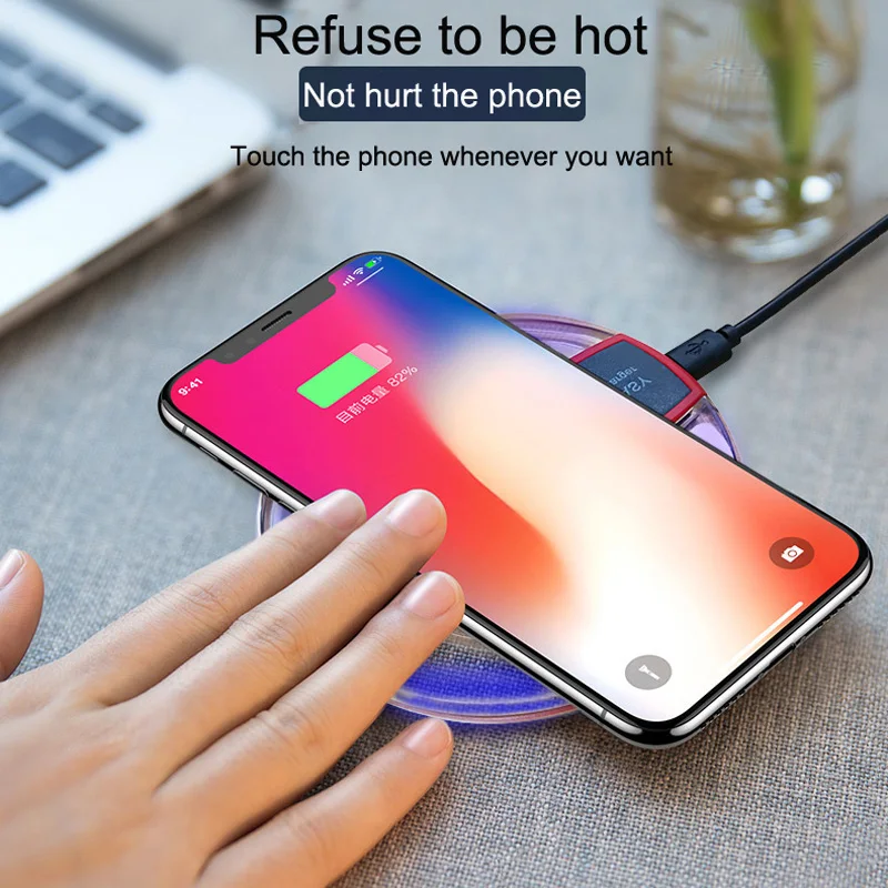 Беспроводное зарядное устройство Esobest 5 Вт для iphone 8 plus X Samsung S6 edge S7 S8 портативное