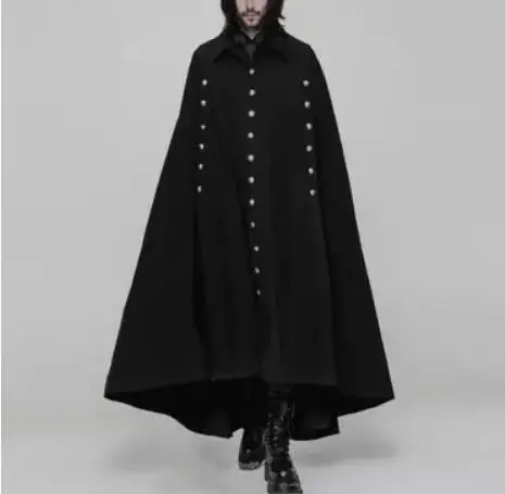 black S-5XL, плюс размер, весна-осень, Корейская мужская одежда, плащ, верхняя одежда, модное пальто с рукавом летучая мышь, пальто, костюм, плащ, Тренч - Цвет: black