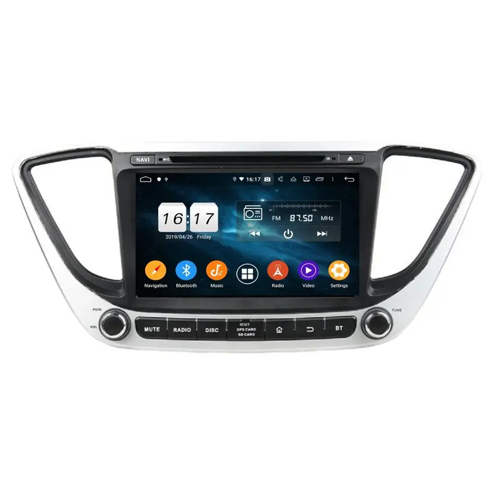 4 Гб + 64 IPS PX6 8 &quotAndroid 10 0 автомобильный DVD плеер для Hyundai Verna Solaris 2017 2018 радио GPS Bluetooth 5