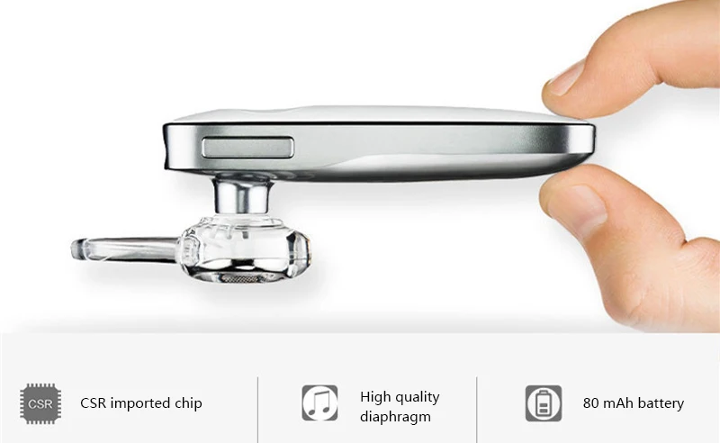 Bluetooth-наушник на одно ухо, беспроводные наушники, мини наушники, гарнитура Bluetooth с микрофоном для телефона, iPhone, xiaomi, samsung