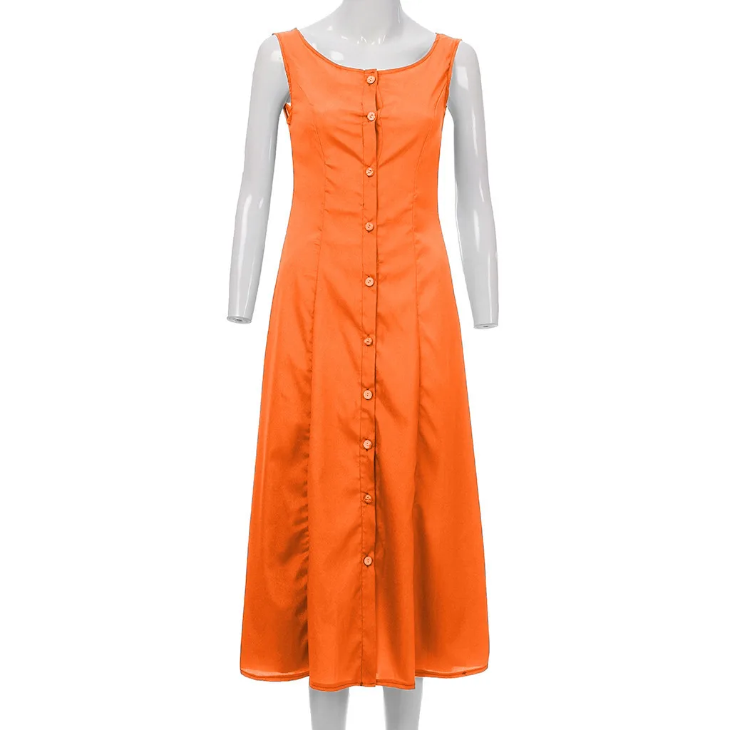 Женское платье трапеция без рукавов с V образным вырезом|Женские платья| |