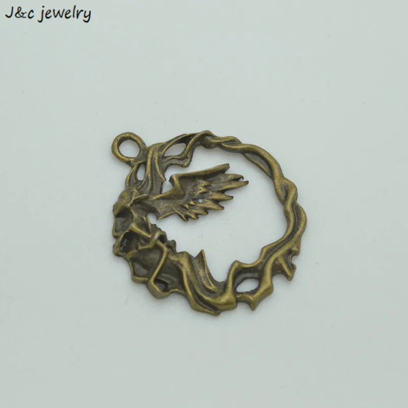 Оптовая продажа 8 шт. металлические подвески в античном стиле с бронзовым крылом