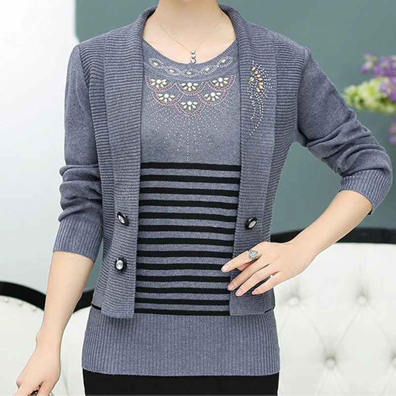 Spring new women's sweater loose casual fashion pullover plus size blue pullovers | Женская одежда