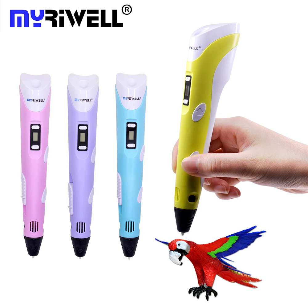 Myriwell DIY 3D принтер набор ручек светодиодный дисплей ручки для рисования с мощным PLA