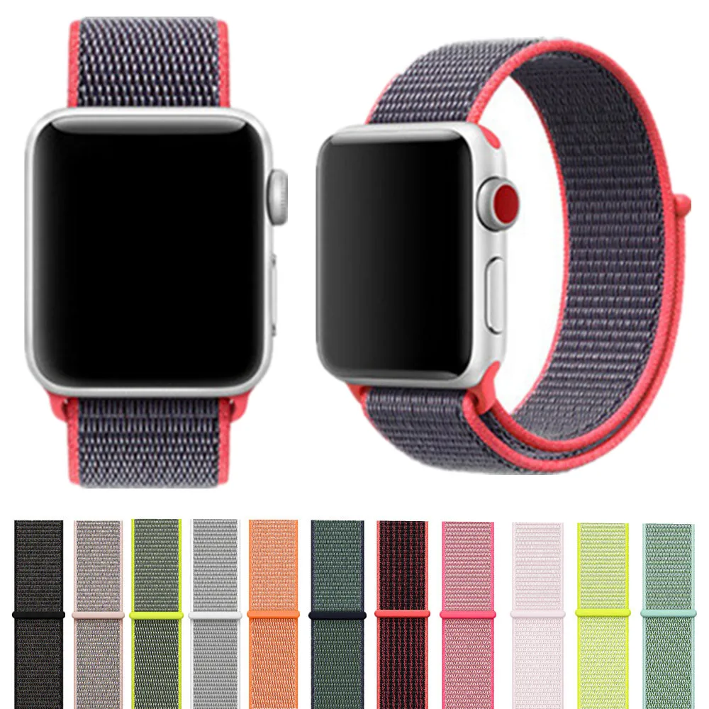 Новая нейлоновая Спортивная петля сменный ремешок для Apple Watch Series 1 2 3 4 легкий