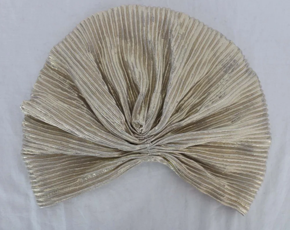 2018 Новая модная черная серебряная Золотая блестящая шляпа тюрбан для женщин и