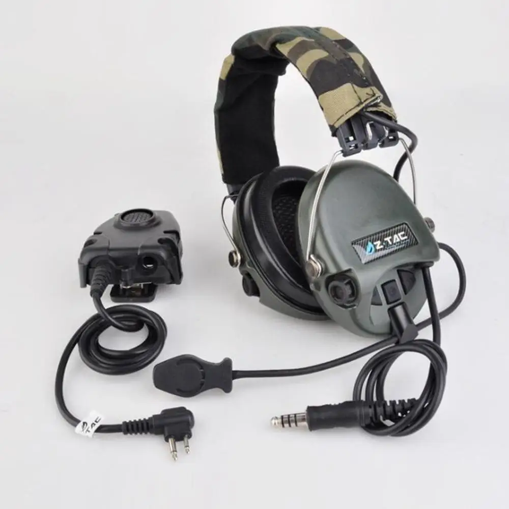 Z тактический Airsoft гарнитура Sordin тактическая Z111 FG С Airsoftsports Тактический Peltor Kenwod