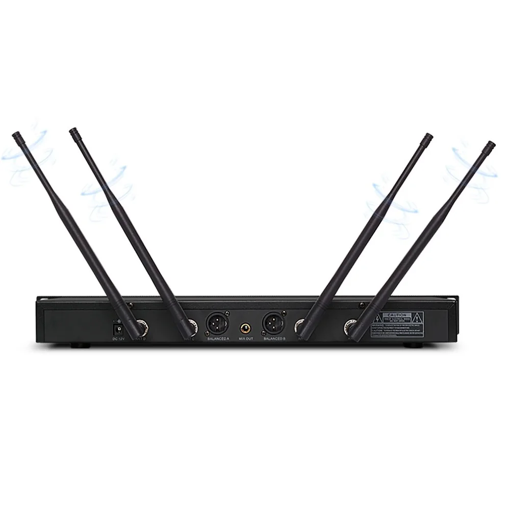 Профессиональный Двухканальный беспроводной микрофон Bolymic UHF для