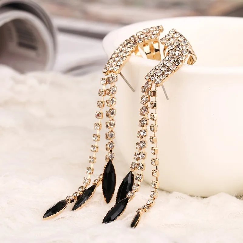 YFJEWE новые черные серьги для женщин с искусственными крыльями #