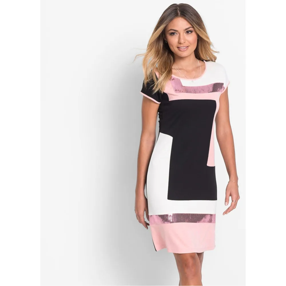 Женское элегантное платье с тонким принтом платье-карандаш elbise wear to work office