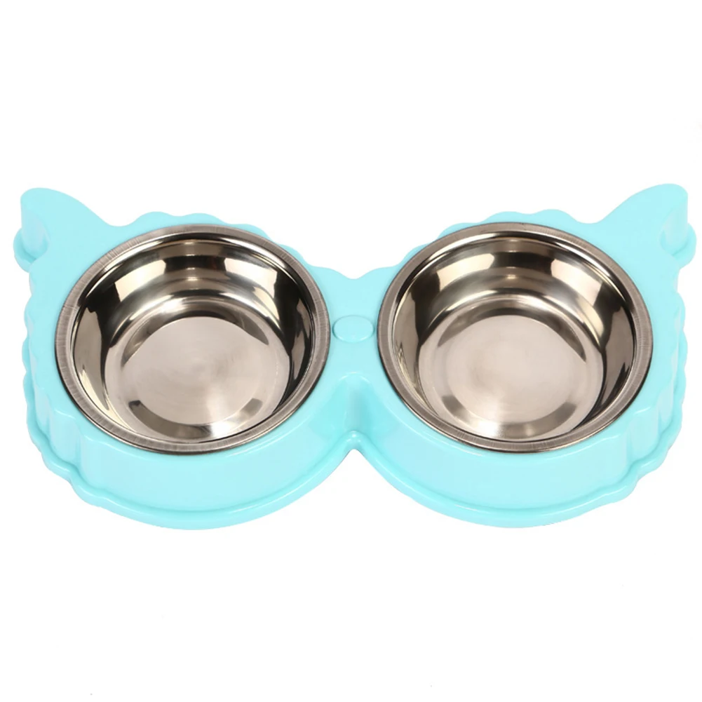 Stainless Steel Pet Dog Cat Puppy Feeding Feeder Double Bowl Water Food Holder | Дом и сад
