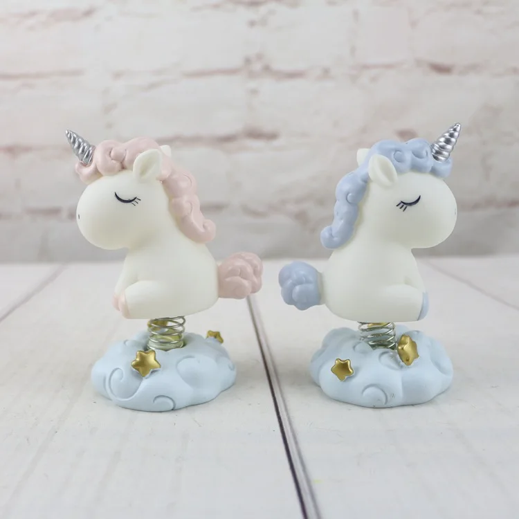 1PC Cartoon Enamel Unicorn Vehicle Ornaments Baking Cake for Children's Gifts MO 010 | Дом и сад