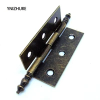 20pcs 5539mm rushed real cabinet hinges decoration antique crown head hinge 6 holes gift box metal furniture accessories