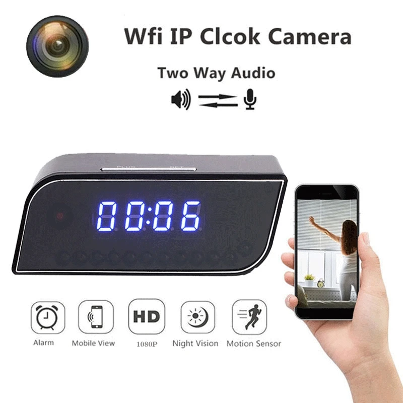Новинка 1080P мини камера заднего вида Беспроводная няня часы IP HD P2P ночного видения