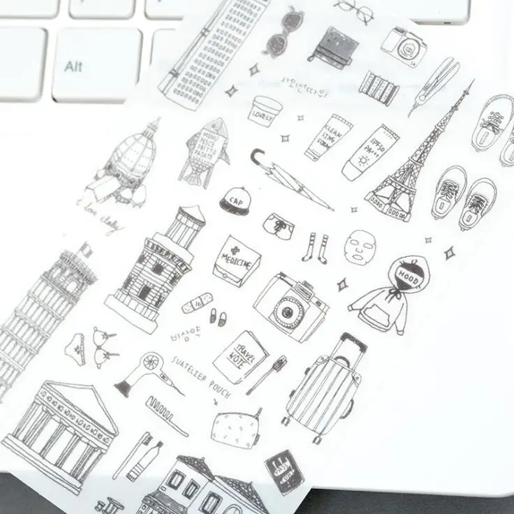 6 шт./упак. мэр Лондона футболка с декором в виде дневник Стикер Украшение для