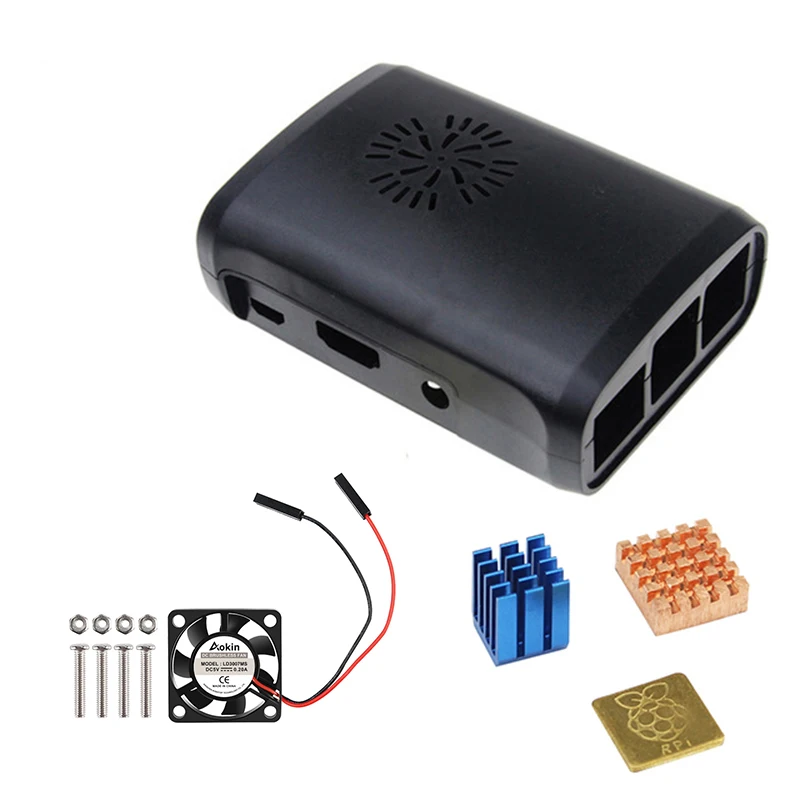 Новый Raspberry Pi 3 корпус ABS с модулем вентилятора для 2 Модель B Plus + шт. алюминиевый