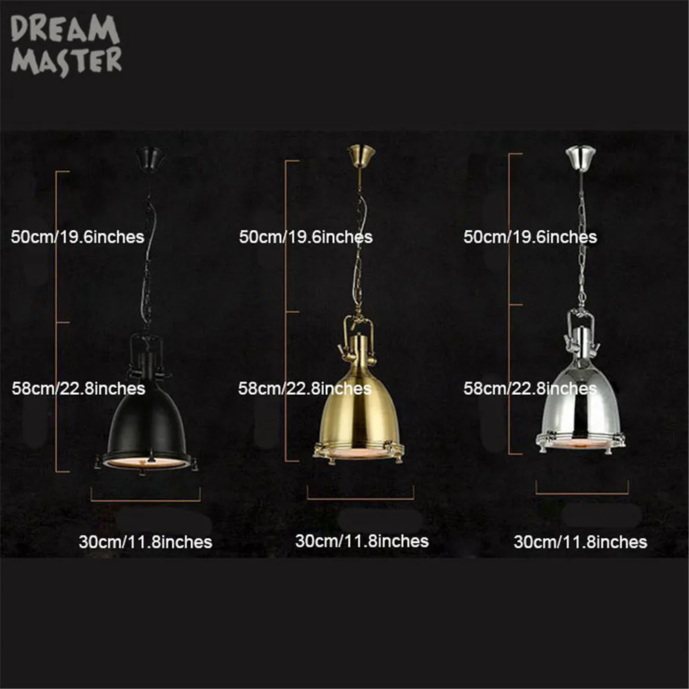 Винтажные подвесные светильники из тяжелого металла в стиле ретро|lamp beautiful|e27 15we27