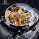 Forsining Black Golden Clock Transparent Case Genuine Leather Band Luminous Hands Automatic Watches for Men Sport Clock Male Other Image
