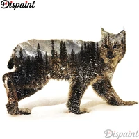 dispaint full squareround drill 5d diy diamond painting wolf scenery embroidery cross stitch 3d home decor a12592