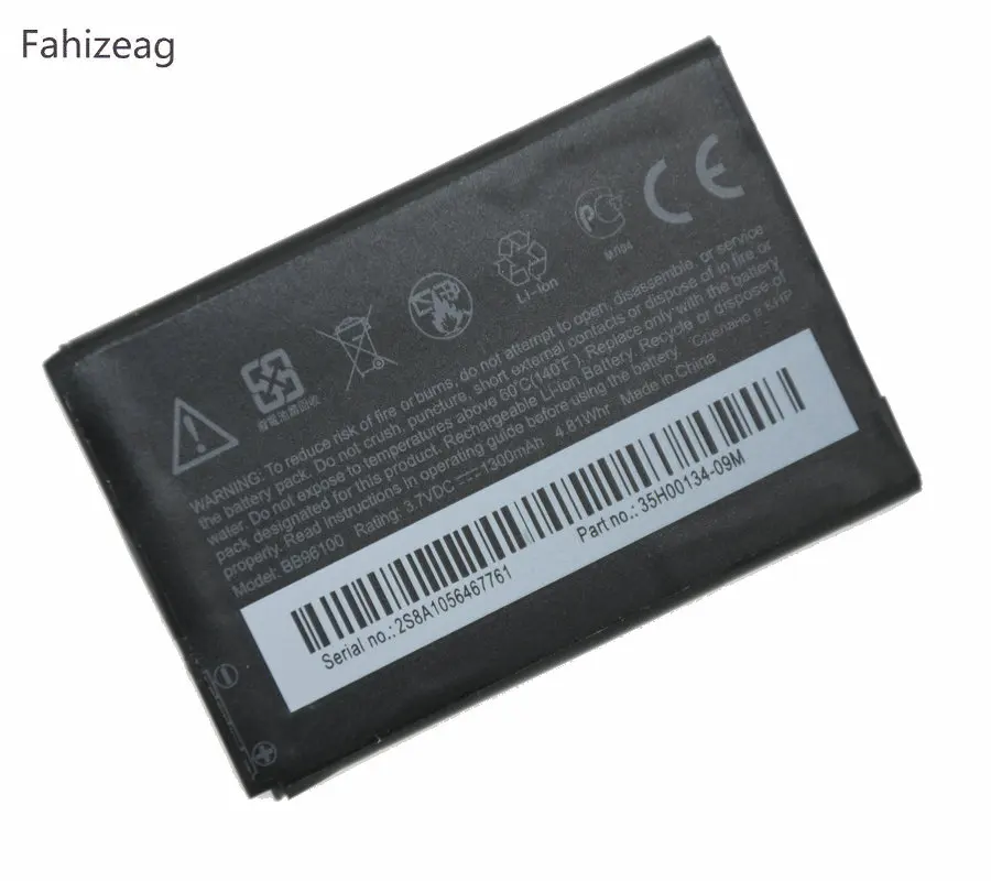 Сменный аккумулятор Fahizeag BB96100 для телефона HTC Wildfire A3333 A3366 A3360 A3380 G2 G8 G6 A6363
