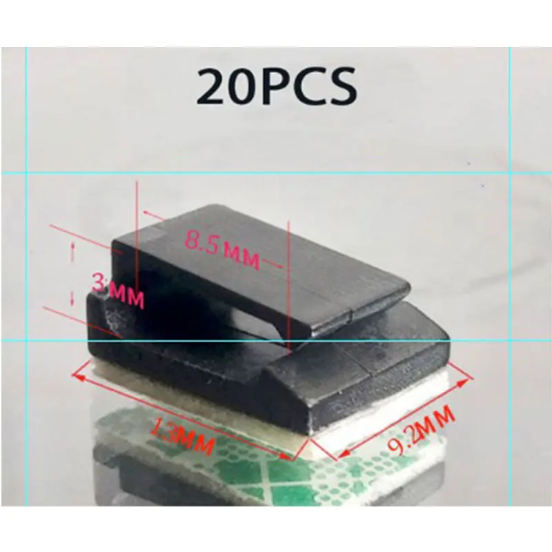 20pcs small Автомобильные аксессуары Автомобильный gps кабель для передачи данных декоративный шнур фиксированные зажимы для Subaru Impreza hyundai Solaris tucson I30 creta Kia Rio 3 4 - Название цвета: 20pcs small