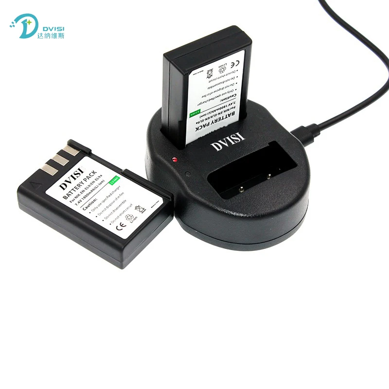 2 шт. встроенная батарея с USB портом и двойным зарядным устройством|en el9a battery|en