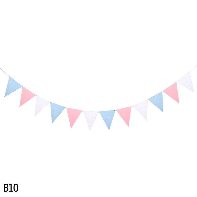 B10 12 флагов, Висячие баннеры, войлочная гирлянда, на стену, флаги, Вымпел для детского душа, украшения для свадьбы, дня рождения, вечеринки - Цвет: B10