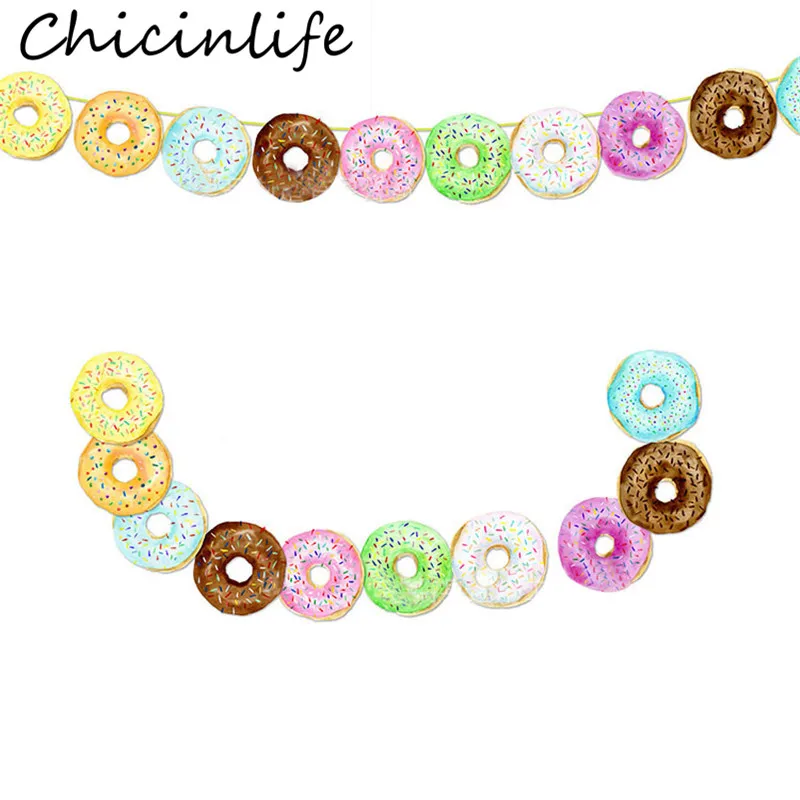 Chicinlife 10 шт./компл. пончик баннер для вечеринки в честь Дня рождения Baby Shower Детские