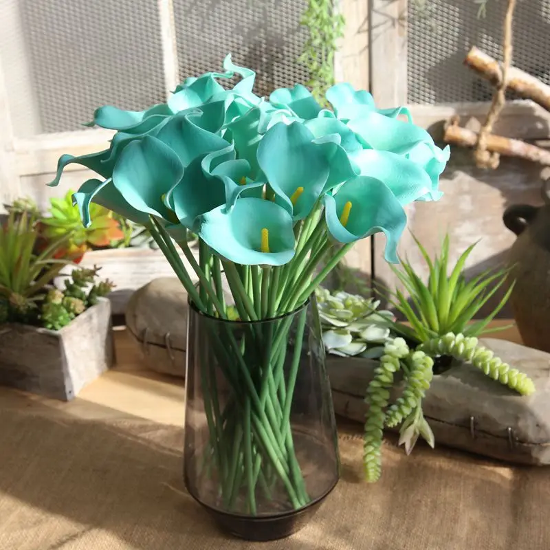 Миниатюрные Искусственные цветы Calla искусственные шелковые растения свадебные