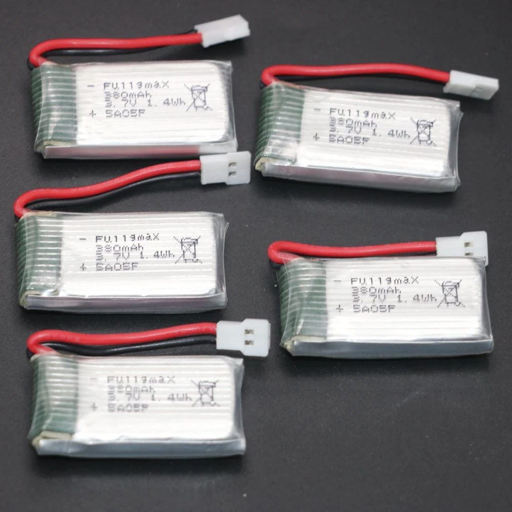 5 в 1 зарядное устройство для Lipo X5 + шт 3 7 В 380 мАч 25C батарея Hubsan X4 H107 H107L H107C H107D V252 JXD385