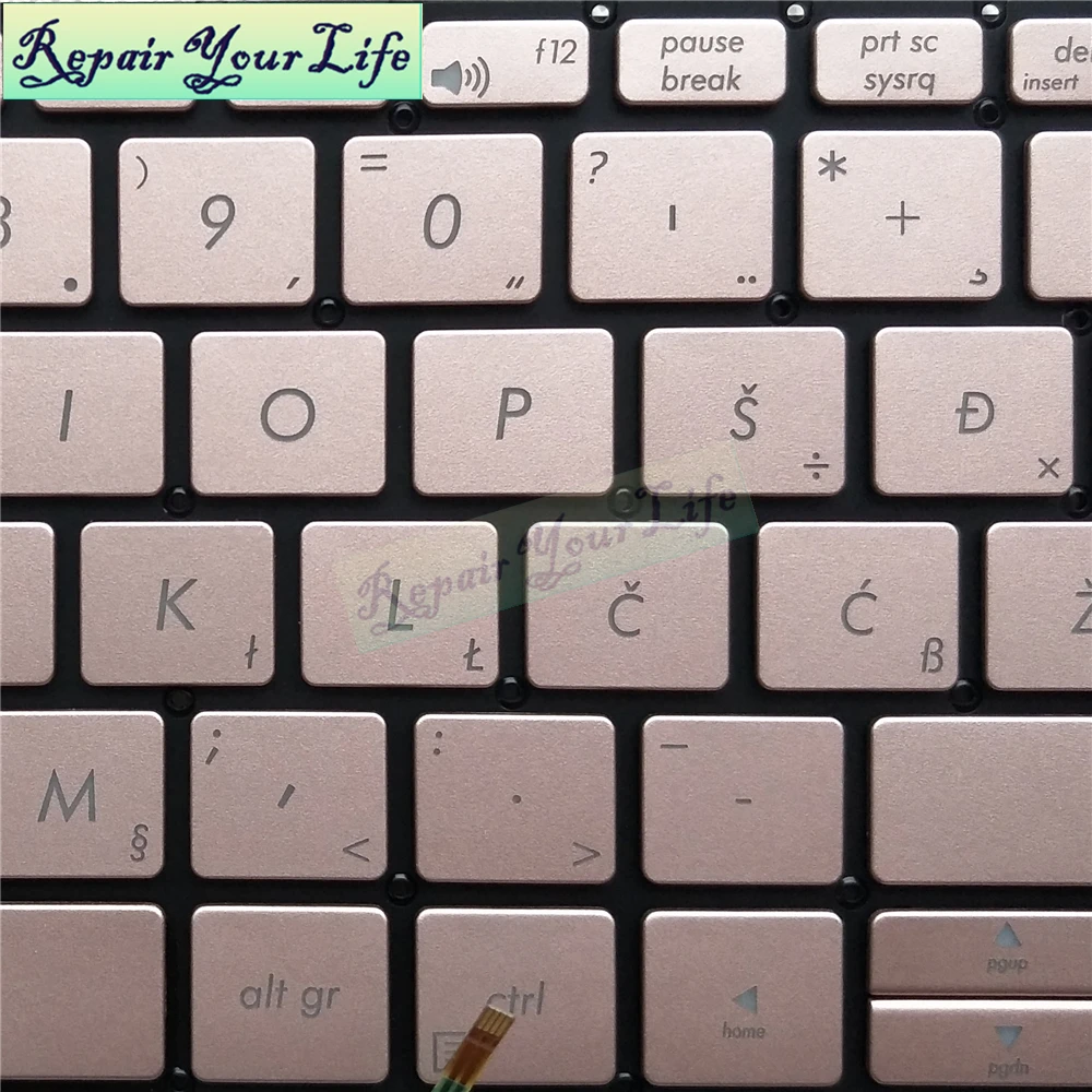 Клавиатура для ноутбука Asus ZenBook 3 UX390UA UX390 WB боснийский Словенский хорватский