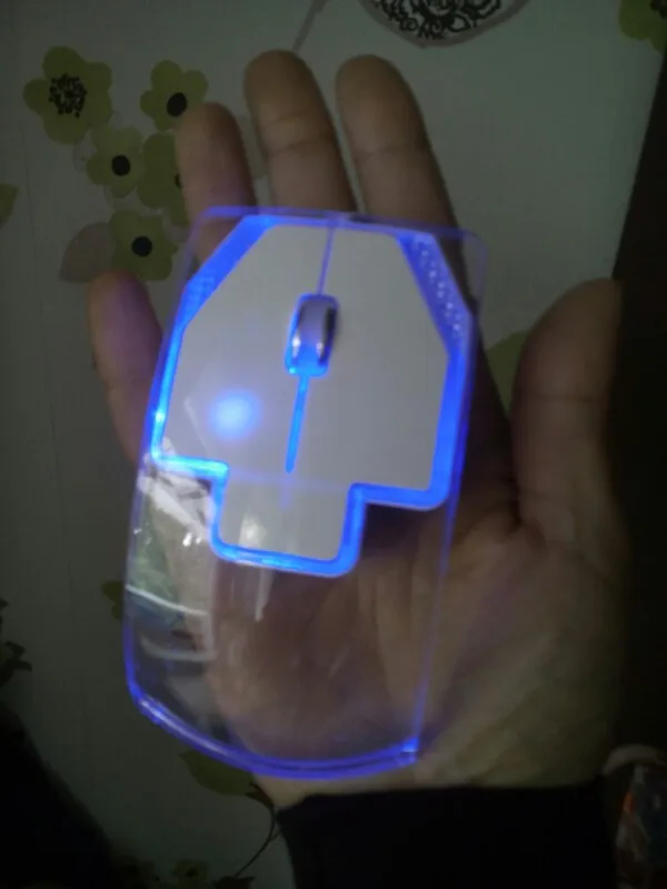 Malloom прозрачный СВЕТОДИОДНЫЙ светильник USB Проводная оптическая Мышь геймера 1600 Точек на дюйм игровой Мышь для портативных ПК компьютер Ратон компьютер белый