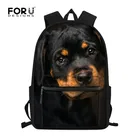 Школьная сумка FORUDESIGNS Rottweiler для девочек-подростков, милые детские школьные ранцы для учеников, портфель для начальной школы