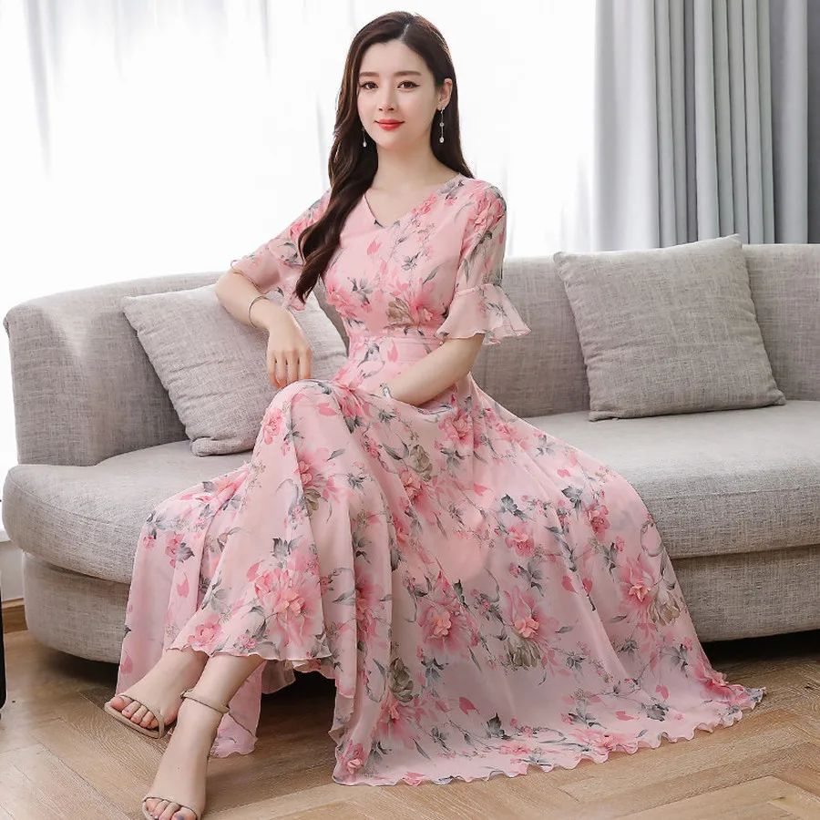 Элегантные женские Вечерние Vestidos летние 3XL размера плюс с принтом в стиле Бохо