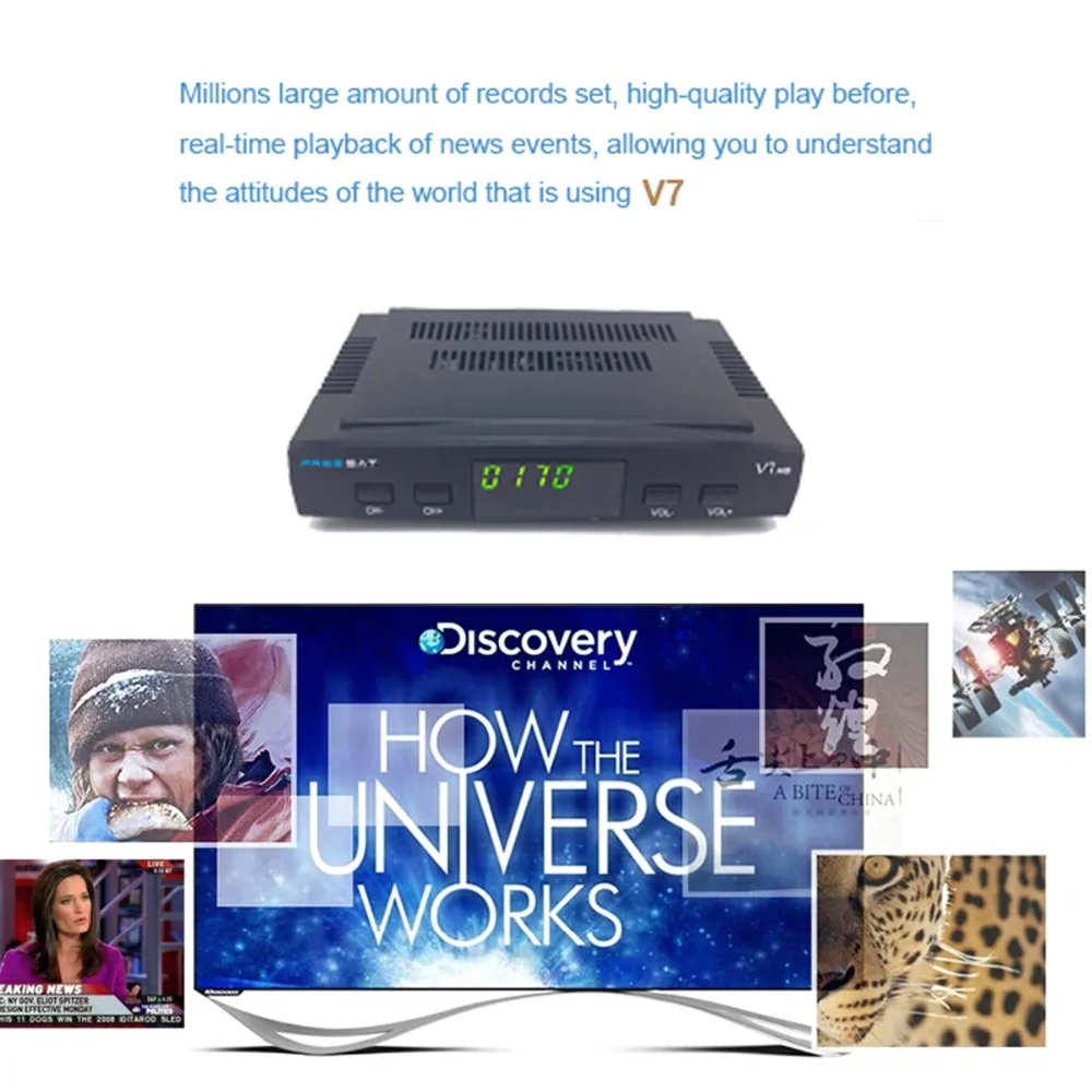Freesat V7 1080 P DVB-S2 ТВ коробка приемник цифрового видео вещания Декодер каналов