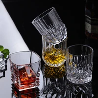 creative rocking crystal beer cup unleaded glass whisky shot glass bar wine liquor whiskey teacup square cup glasses copo verre