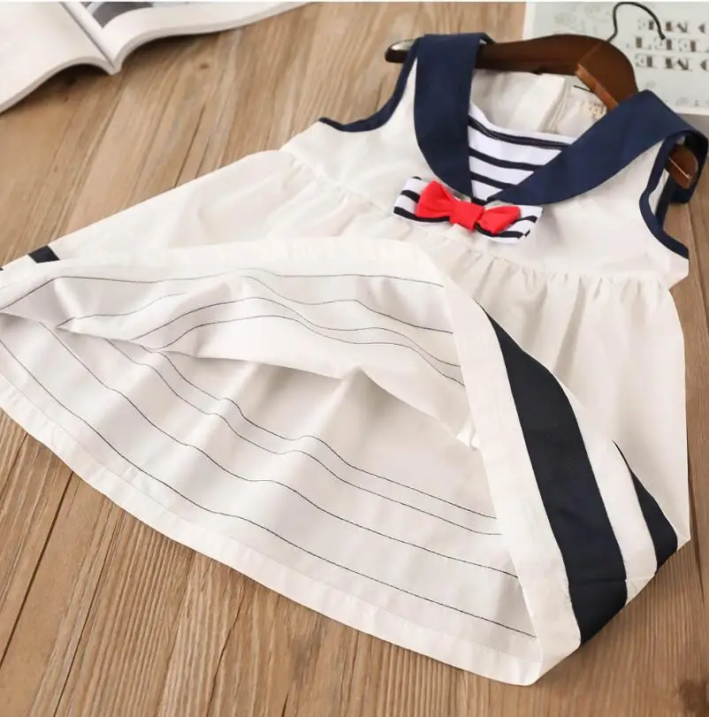 2018 Детские Обувь для девочек летние хлопковые темно-воротник лук Платья женщин