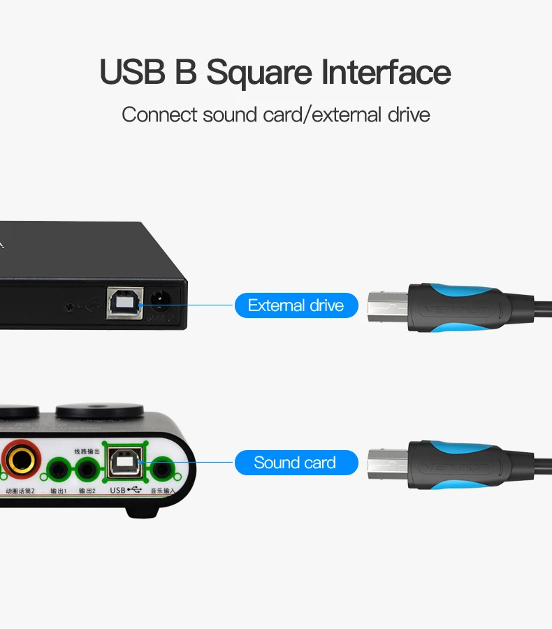 Vention USB 2,0 кабель для печати USB 2,0 type A Male To B Male Синхронизация данных сканер USB кабель для принтера 1 м 2 м для принтера hp Canon Epson