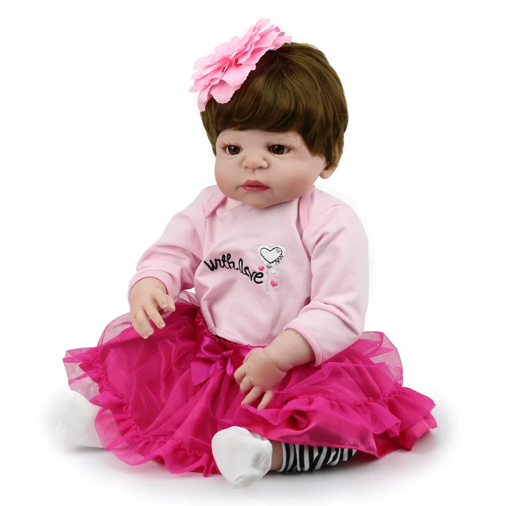 Кукла Reborn Baby Doll Реалистичная для новорожденных девочек розовая принцесса платье