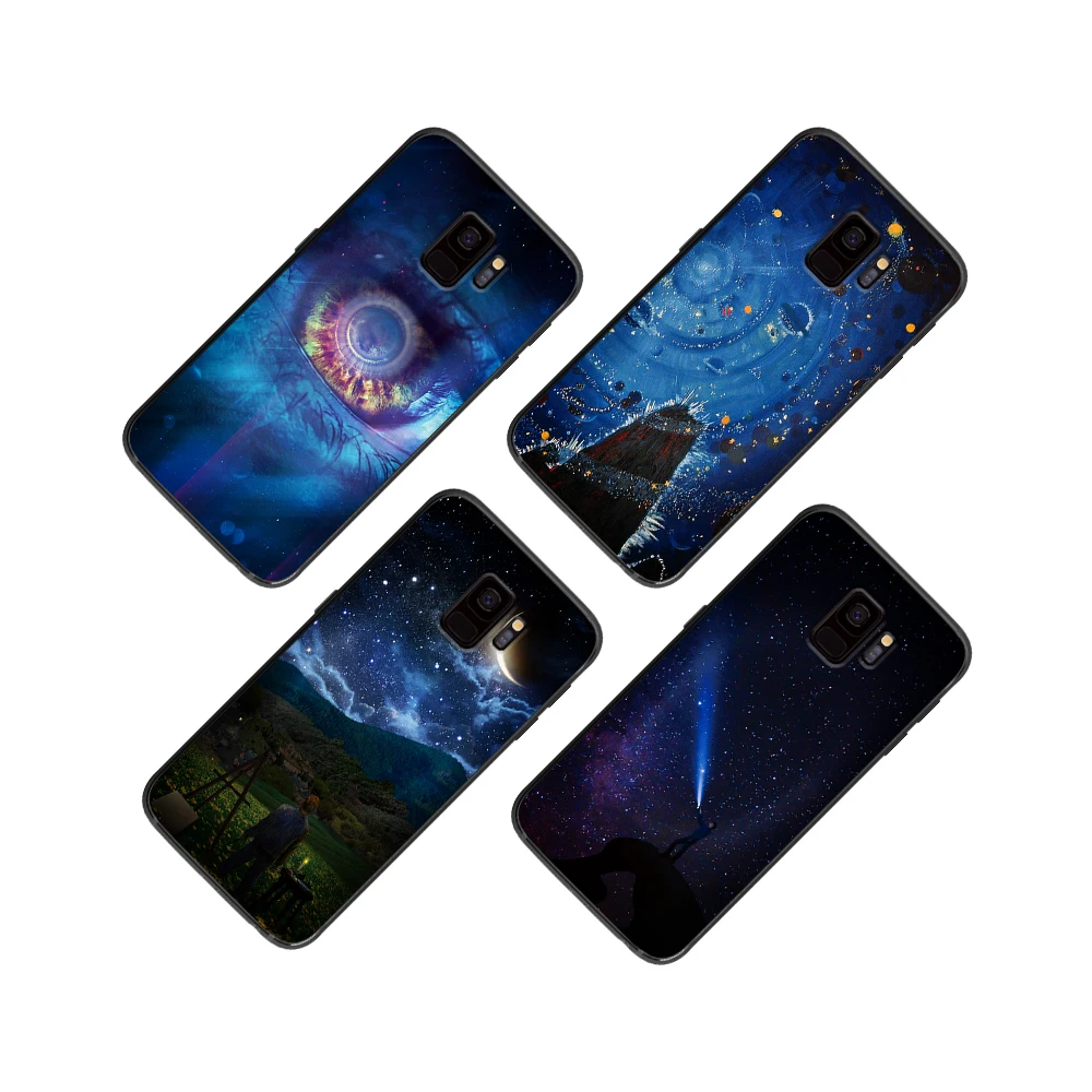 Блестящие глаза звезды маслом художника для samsung Galaxy A5 A6 A7 A8 A9 2018 2019 плюс M10 M20 M30