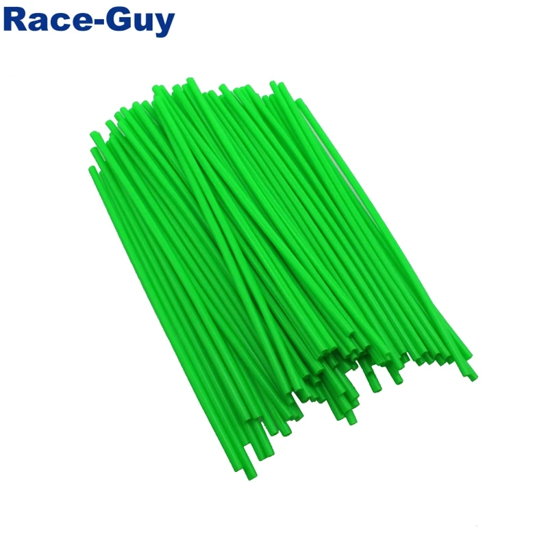 Green Spoke Skins Covers Wheel Rim Guard Wraps For Yamaha YZ TTR TW WR Honda CRF CR XR XL Pit Dirt Bike |