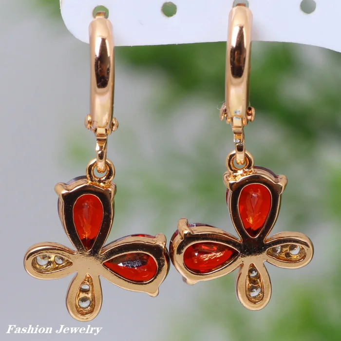 Очаровательные модные 2018 новые аксессуары и украшения Золотой Красный